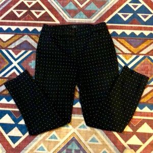 W.H.B.M black polka dot slim ankle pant